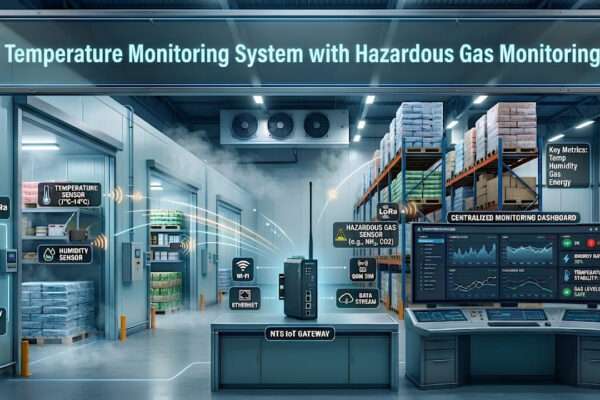 Temperature Monitoring System with Hazardous Gas Monitoring